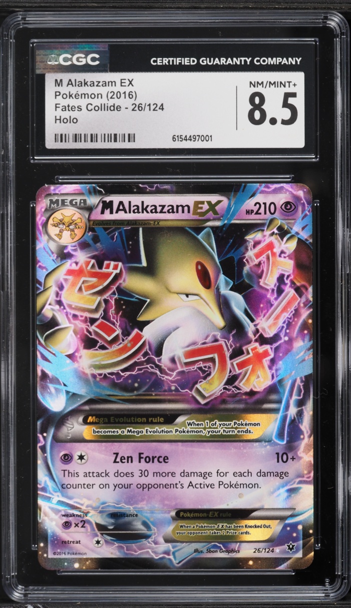 2016 Pokemon XY Fates Collide Holo M Alakazam EX #26 CGC 8.5 NM-MT+