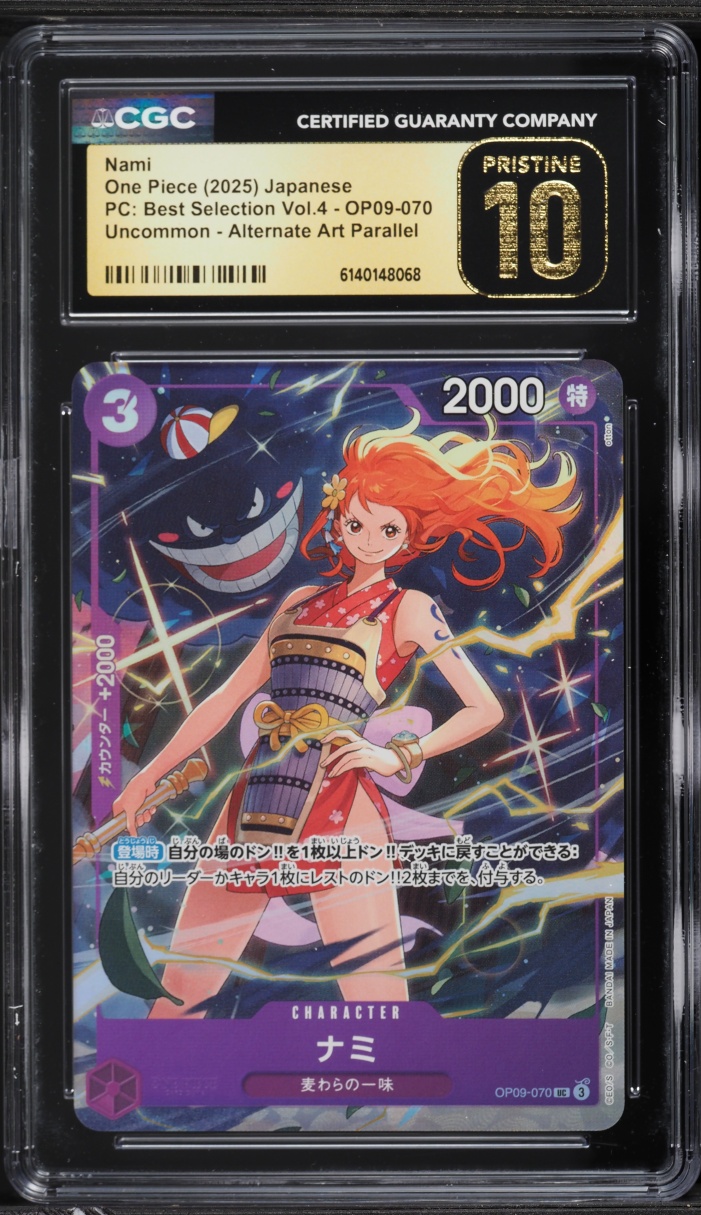 2025 One Piece Japanese Premium Best Selection Vol. 4 Alt Art Nami #OP09-070 CGC 10 PRISTINE