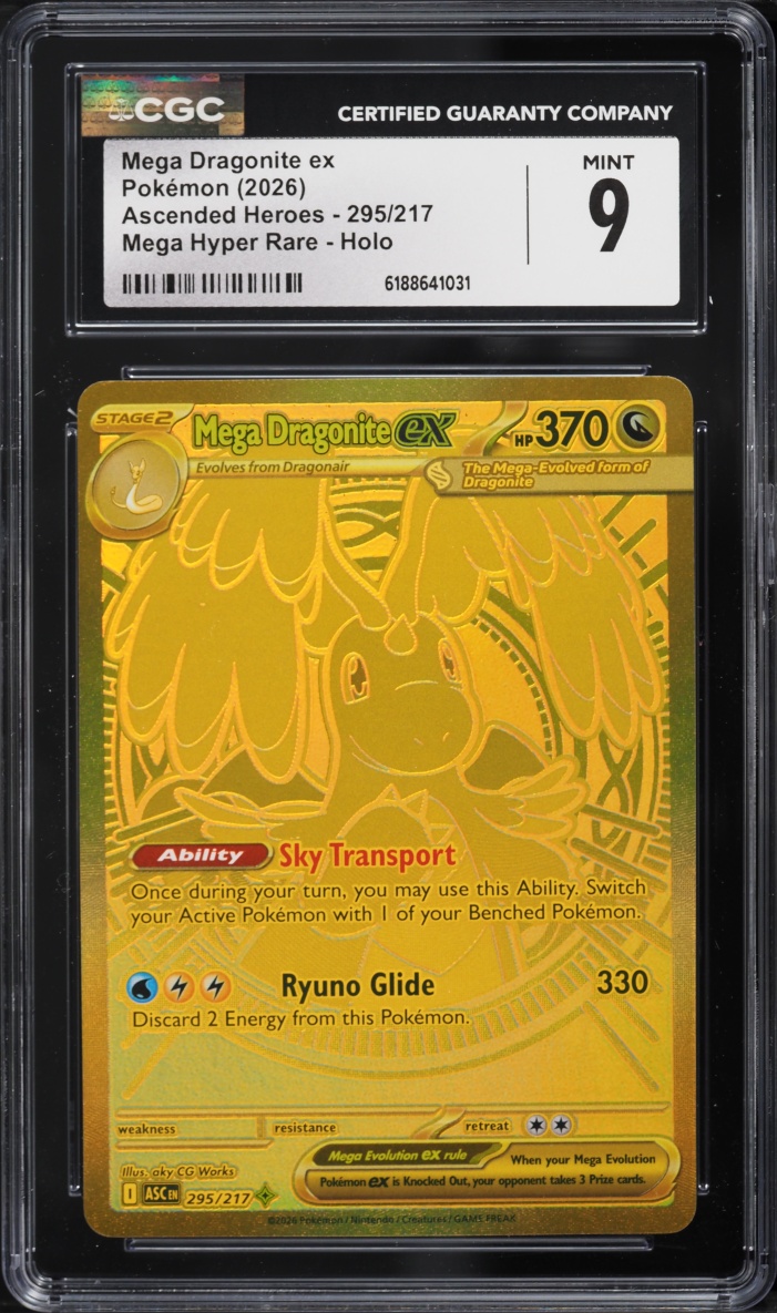 2026 Pokemon Mega Evolution Ascended Heroes MHR Mega Dragonite ex #295 CGC 9 MINT