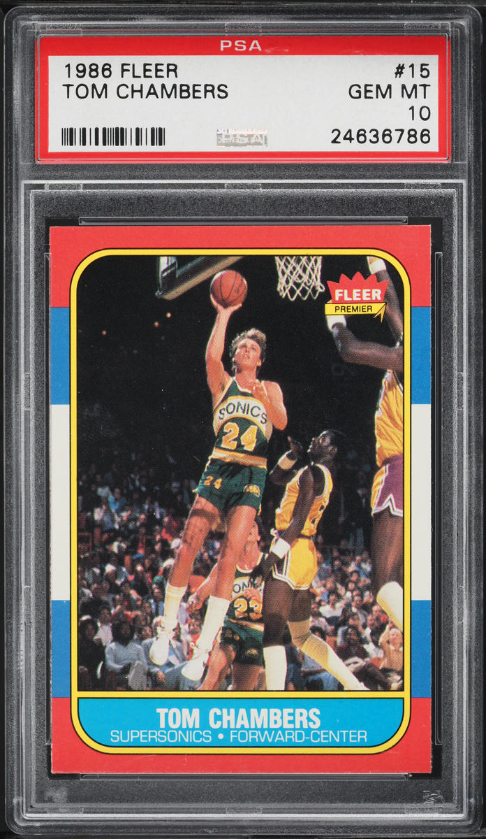 1986 Fleer Basketball Tom Chambers ROOKIE #15 PSA 10 GEM MINT