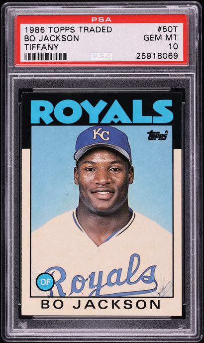 1986 Topps Traded Tiffany Bo Jackson ROOKIE #50T PSA 10 GEM MINT