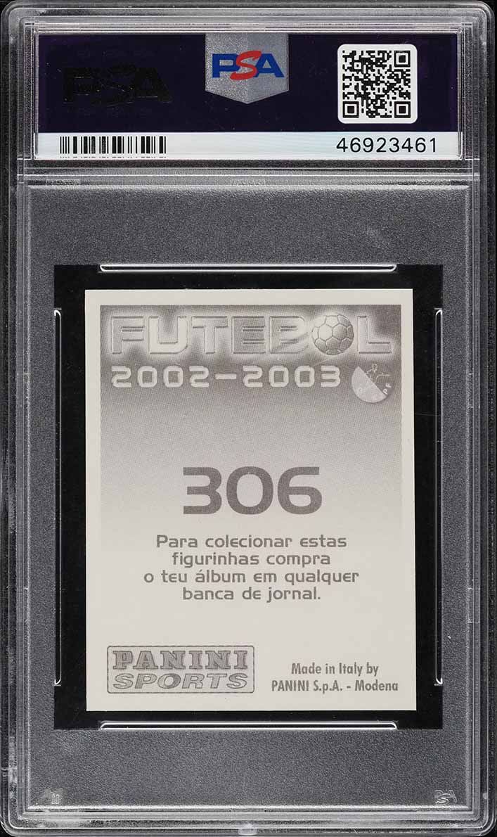 2002 Panini Futebol Portugal Stickers Cristiano Ronaldo ROOKIE #306 PSA 9 MINT