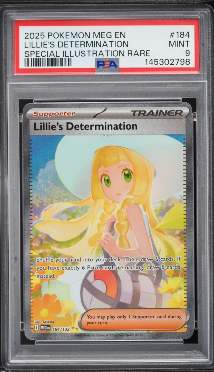2025 Pokemon Mega Evolution SIR Lillie's Determination #184 PSA 9 MINT