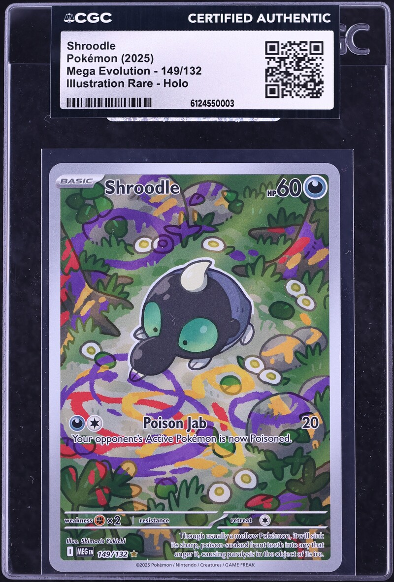 2025 Pokemon Mega Evolution IR Shroodle #149 CGC AUTH