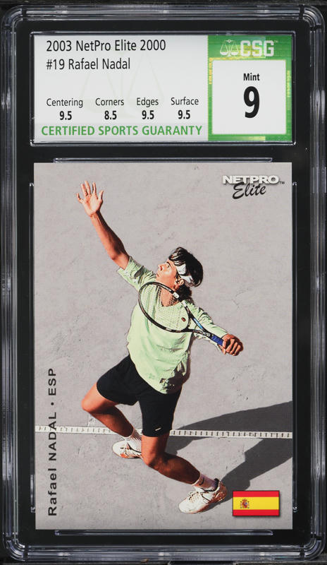 2003 Netpro Tennis Rafael Nadal ROOKIE #70 PSA 9 MINT on