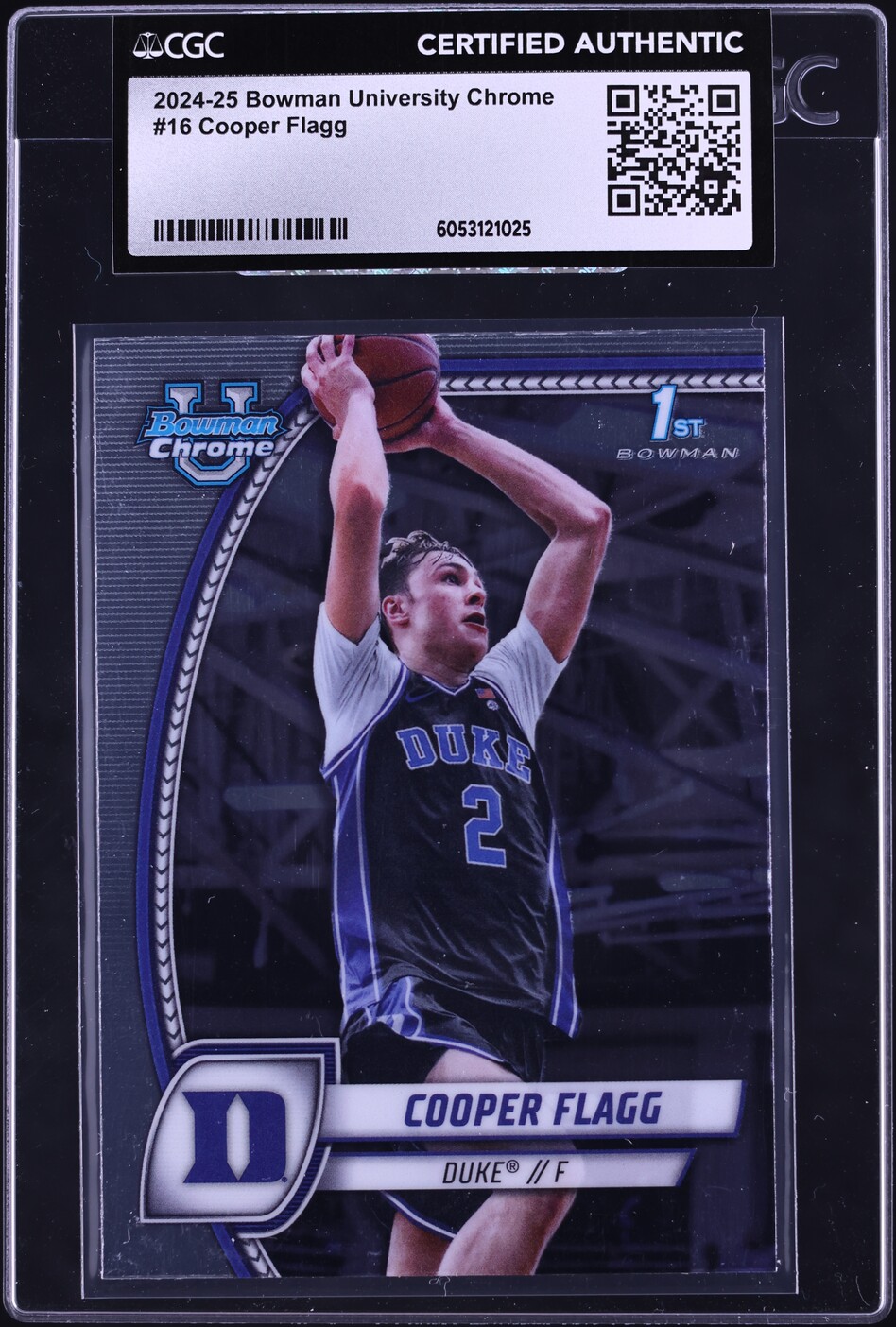 2024 Bowman Chrome University Cooper Flagg ROOKIE #16 CGC AUTH