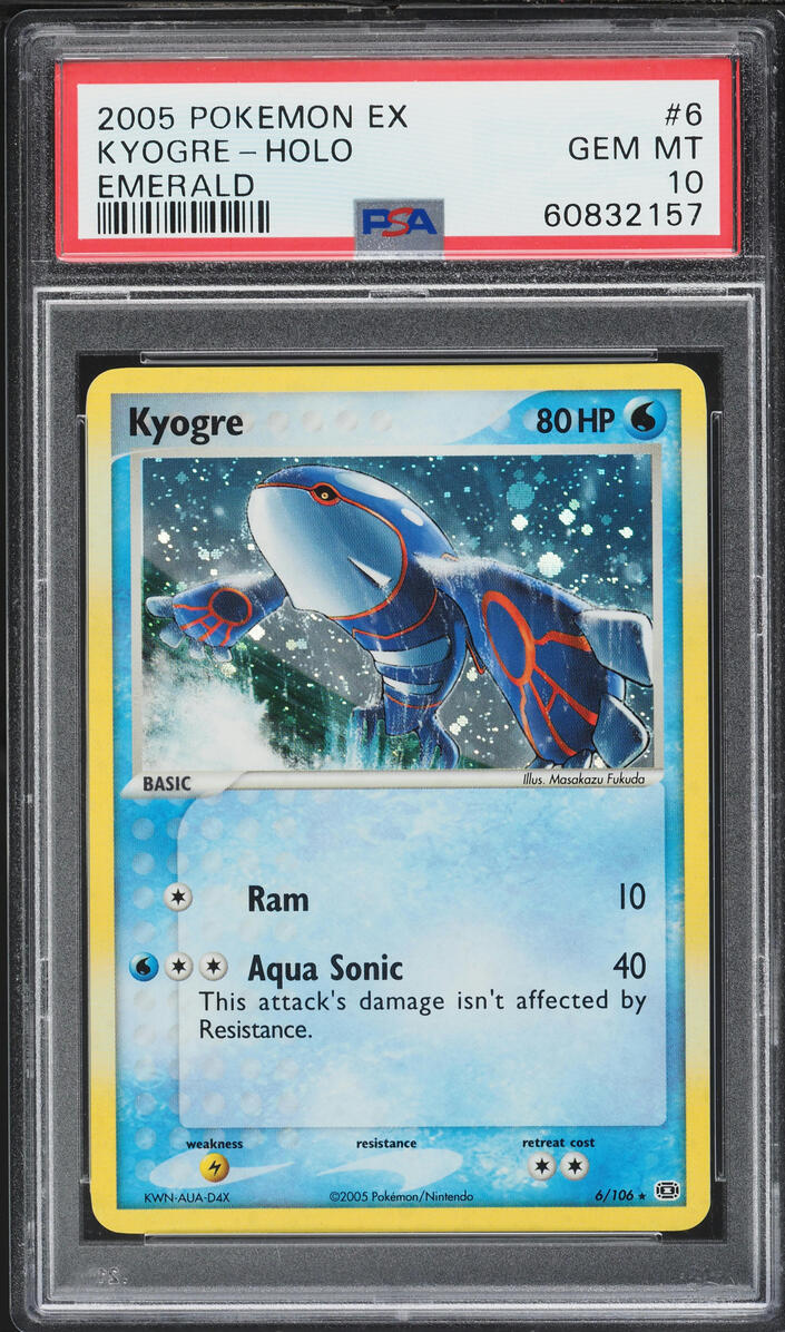 2005 Pokemon EX Emerald Holo Kyogre #6 PSA 10 GEM MINT
