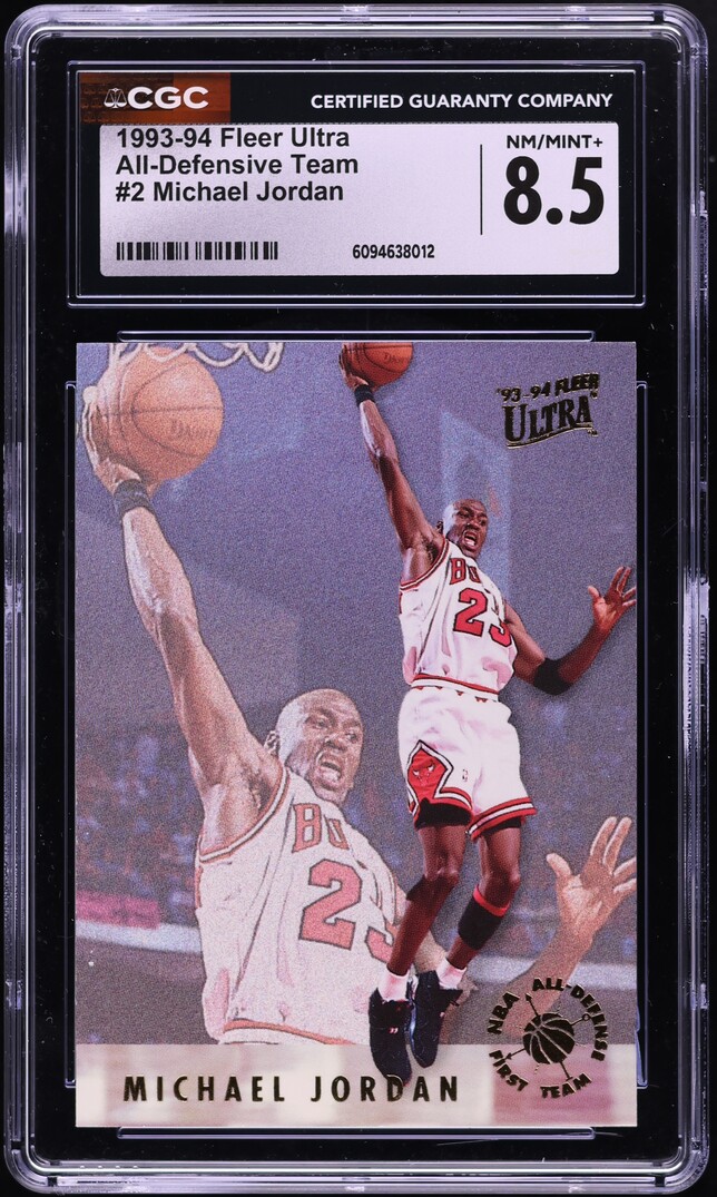 1993 Ultra All-Defensive Team Michael Jordan #2 CGC 8.5 NM-MT+