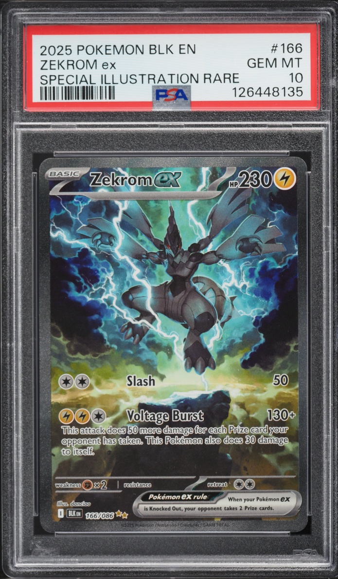 2025 Pokemon Scarlet & Violet Black Bolt SIR Zekrom EX #166 PSA 10 GEM MINT