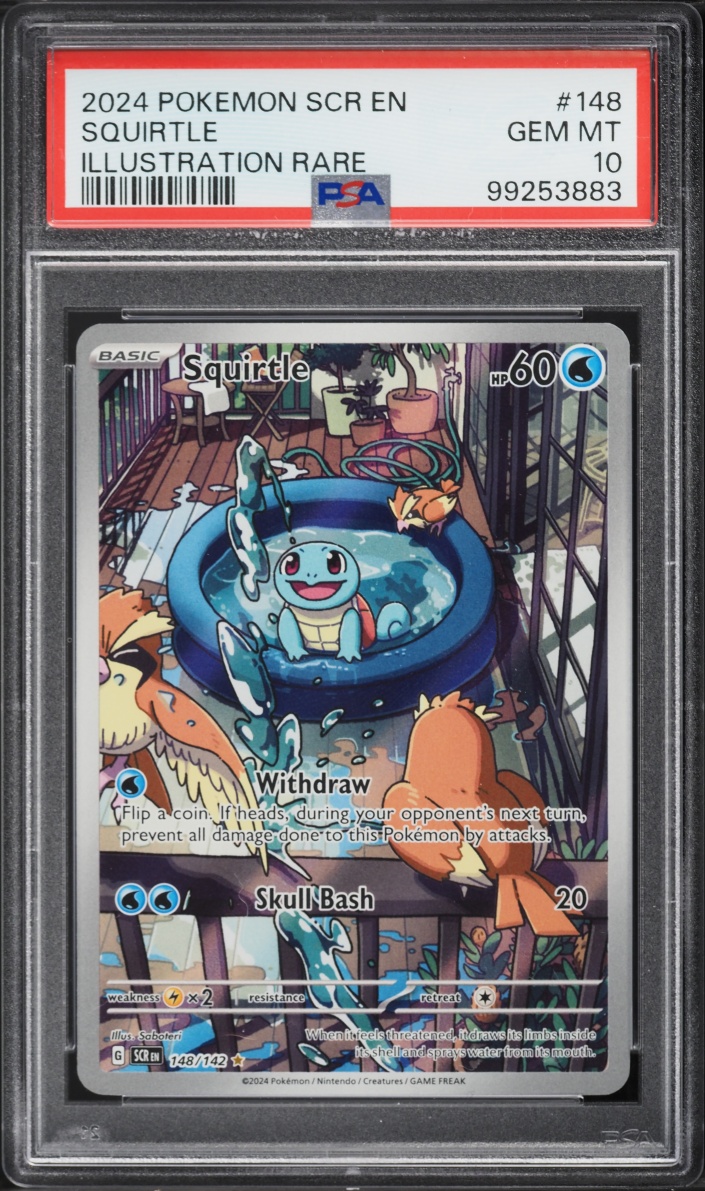 2024 Pokemon Scarlet & Violet Stellar Crown IR Squirtle #148 PSA 10 GEM MINT
