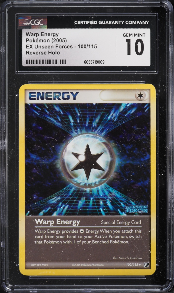 2005 Pokemon Ex Unseen Forces Reverse Holo Warp Energy #100 CGC 10 GEM MINT