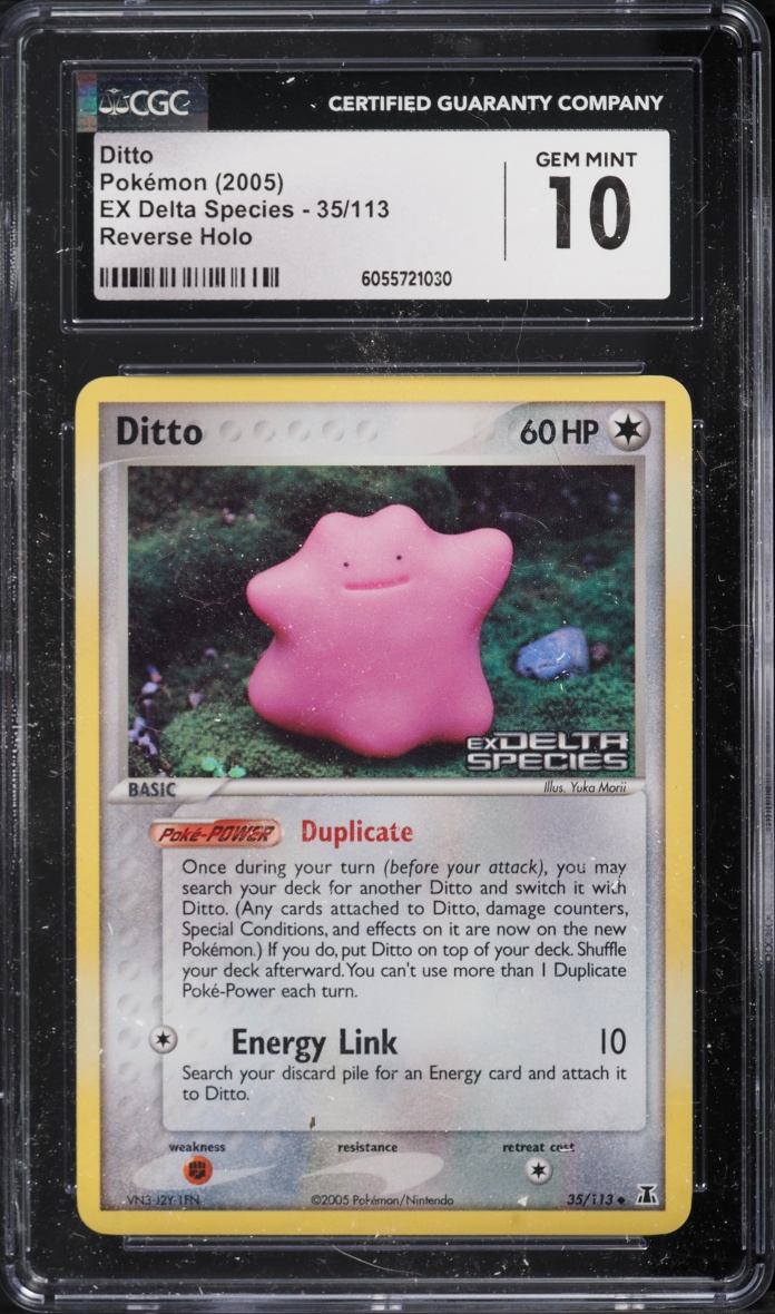 2005 Pokemon Ex Delta Species Reverse Holo Ditto #35 CGC 10 GEM MINT