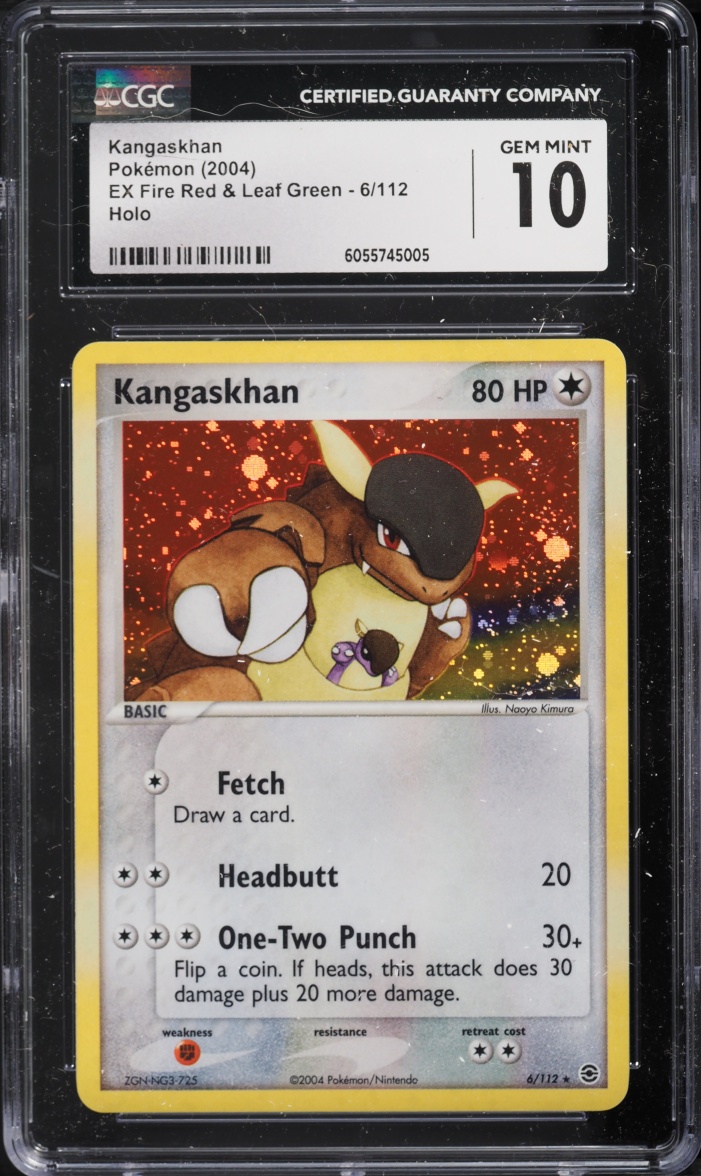 2004 Pokemon Ex Fire Red & Leaf Green Holo Kangaskhan #6 CGC 10 GEM MINT