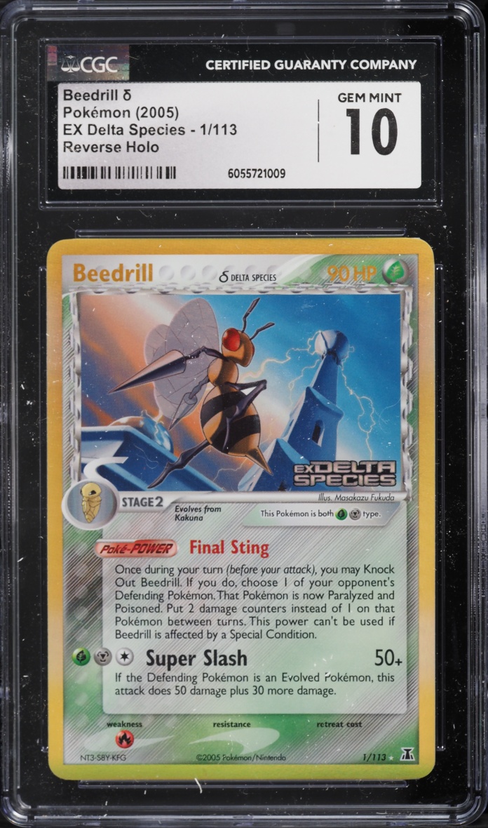 2005 Pokemon Ex Delta Species Reverse Holo Beedrill #1 CGC 10 GEM MINT