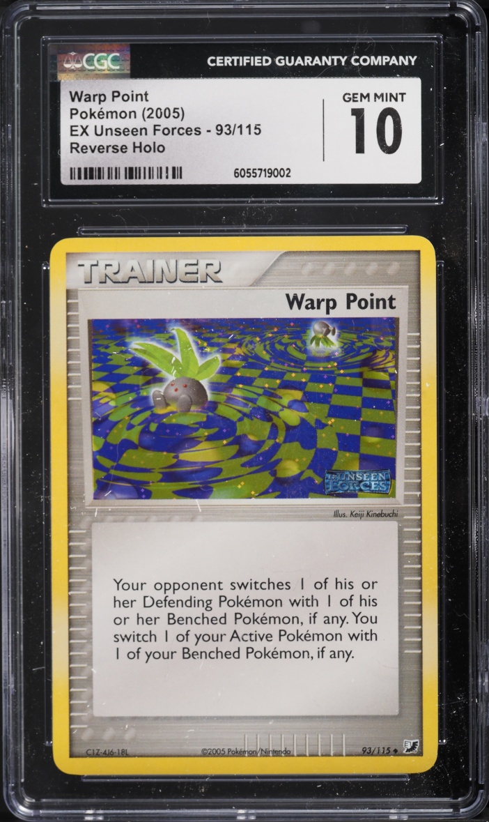 2005 Pokemon Ex Unseen Forces Reverse Holo Warp Point #93 CGC 10 GEM MINT