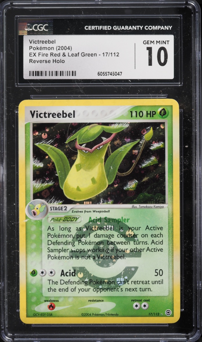 2004 Pokemon Ex Fire Red & Leaf Green Reverse Holo Victreebel #17 CGC 10 GEM MINT