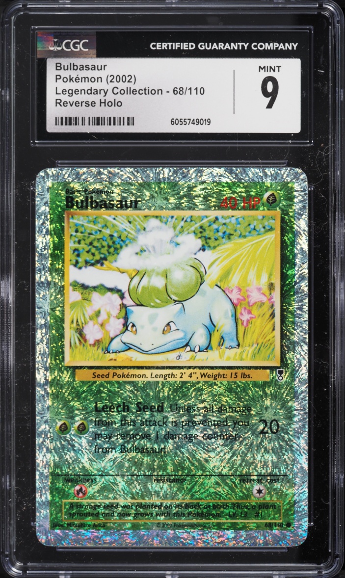 2002 Pokemon Legendary Collection Reverse Holo Bulbasaur #68 CGC 9 MINT