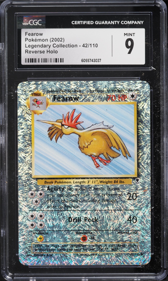 2002 Pokemon Legendary Collection Reverse Holo Fearow #42 CGC 9 MINT