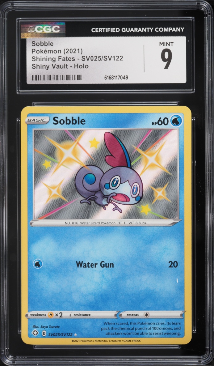 2021 Pokemon Sword & Shield Shining Fates Shiny Vault Holo Sobble #SV025 CGC 9 MINT