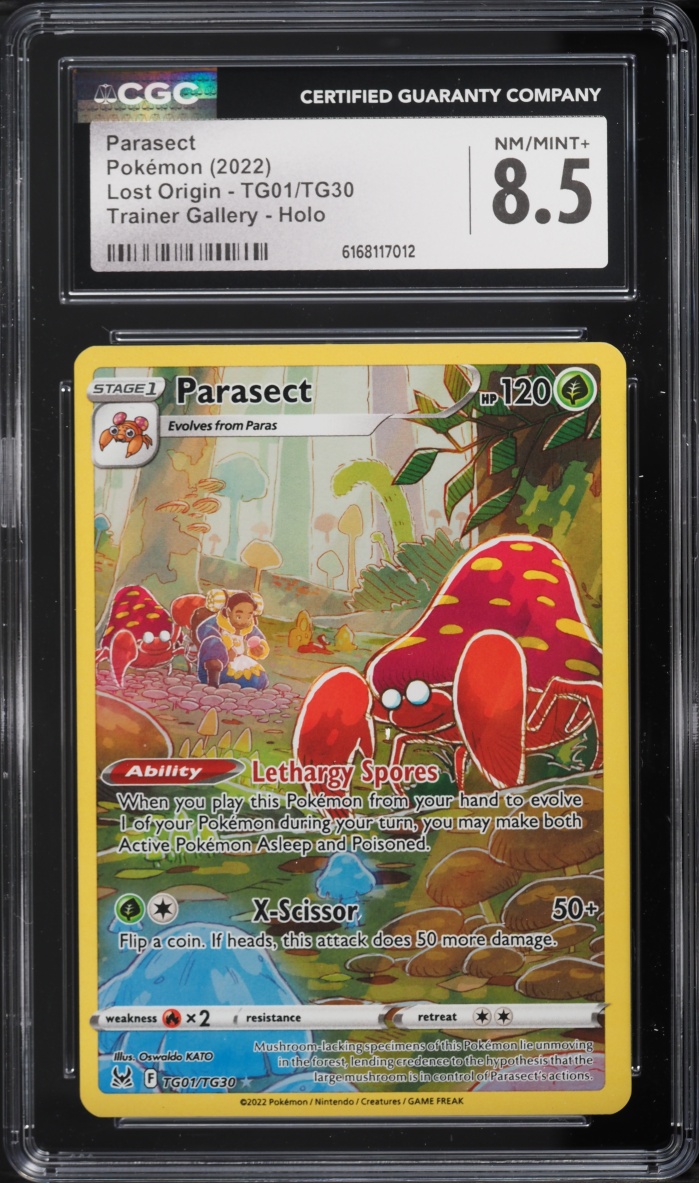 2022 Pokemon Sword & Shield Lost Origin CHR Parasect #TG01 CGC 8.5 NM-MT+