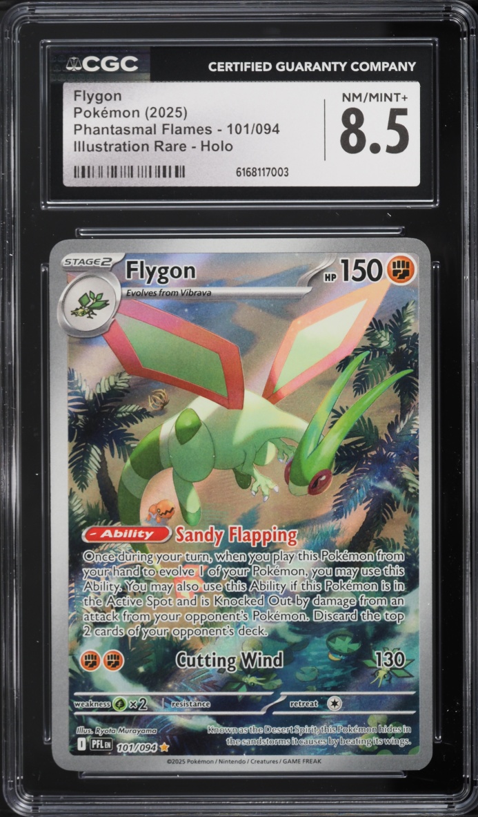 2025 Pokemon Mega Evolution Phantasmal Flames IR Flygon #101 CGC 8.5 NM-MT+