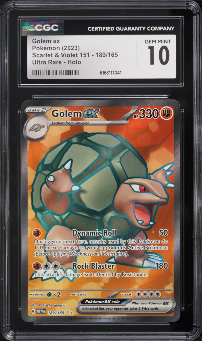 2023 Pokemon Scarlet & Violet 151 Full Art Golem Ex #189 CGC 10 GEM MINT
