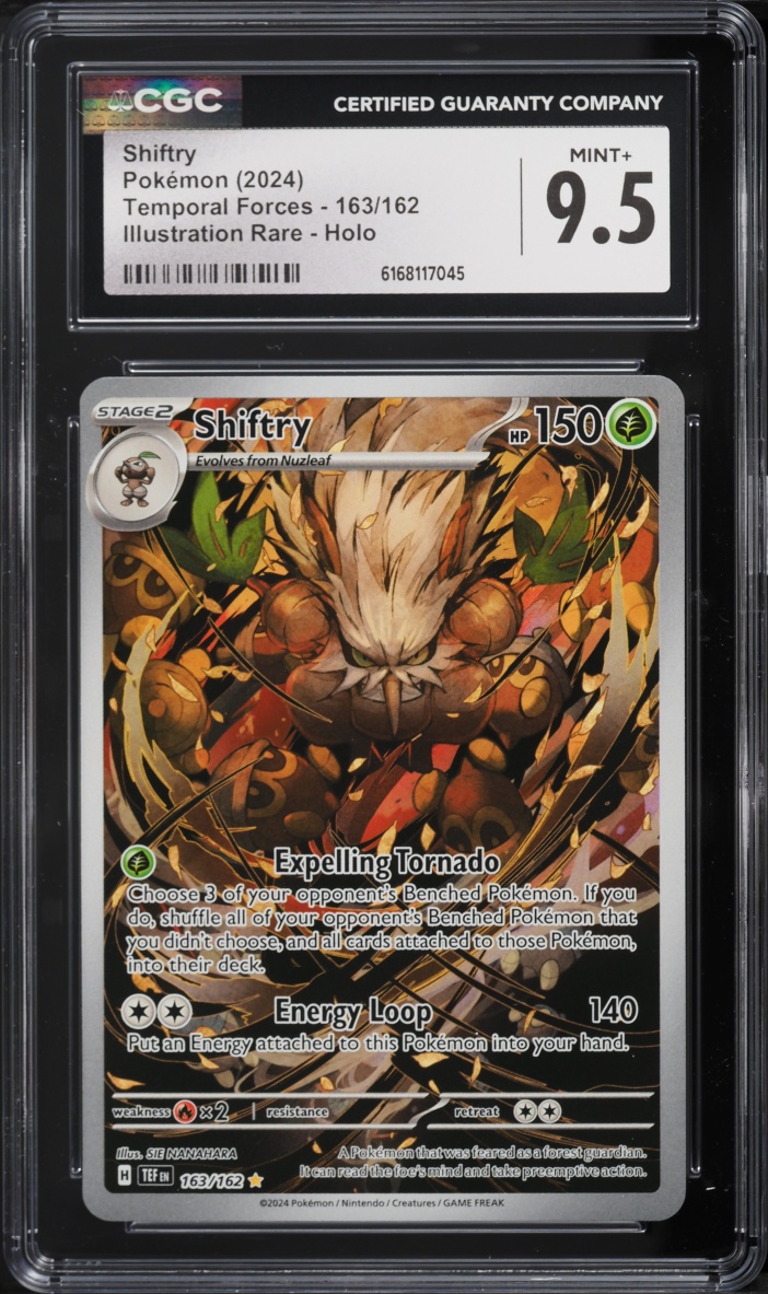 2024 Pokemon Scarlet & Violet Temporal Forces IR Shiftry #163 CGC 9.5 MINT+