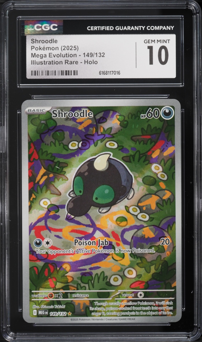2025 Pokemon Mega Evolution IR Shroodle #149 CGC 10 GEM MINT
