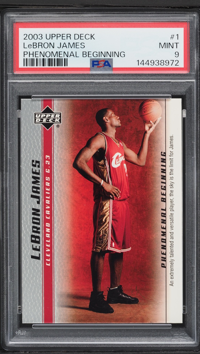 2003 Upper Deck Phenomenal Beginning LeBron James ROOKIE #1 PSA 9 MINT