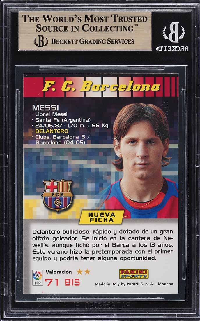 2004 Panini Sports Mega Cracks La Liga Lionel Messi ROOKIE #71 BGS