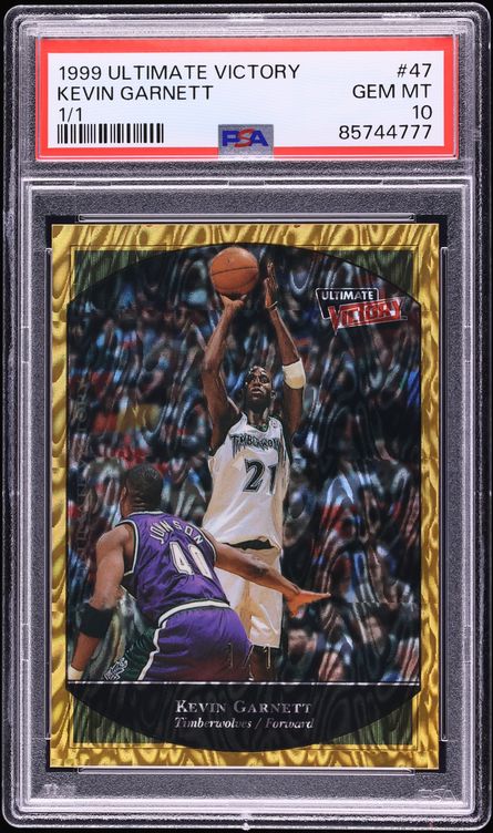 1999 Ultimate Victory Basketball Kevin Garnett 1/1 #47 PSA 10 GEM MINT