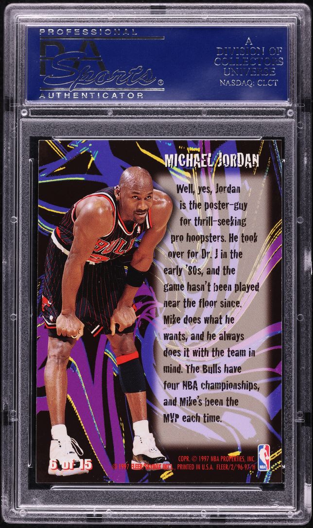 1996 Fleer Thrill Seekers Michael Jordan #6 PSA 10 GEM MINT
