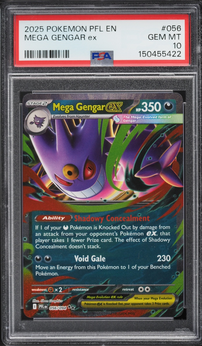 2025 Pokemon Mega Evolution Phantasmal Flames Holo Mega Gengar ex #56 PSA 10 GEM MINT