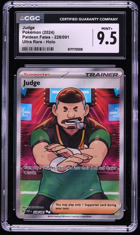 2024 Pokemon Scarlet & Violet Paldean Fates Full Art Judge #228 CGC 9.5 MINT+