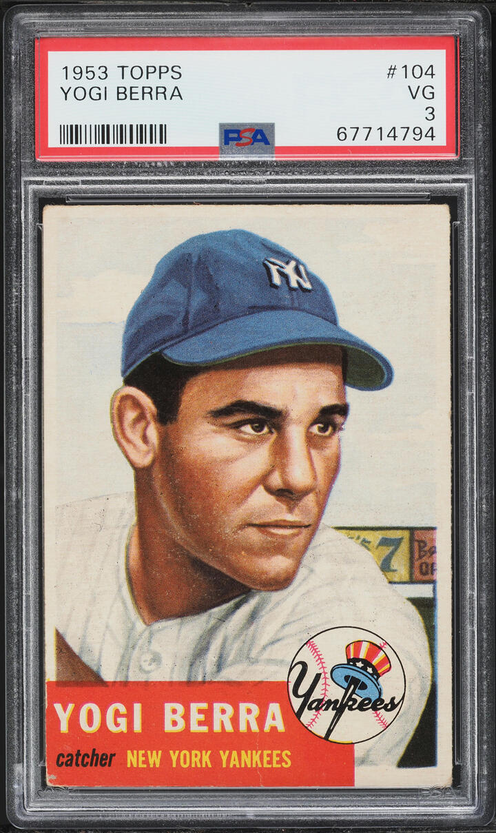 1953 Topps Yogi Berra #104 PSA 3 VG