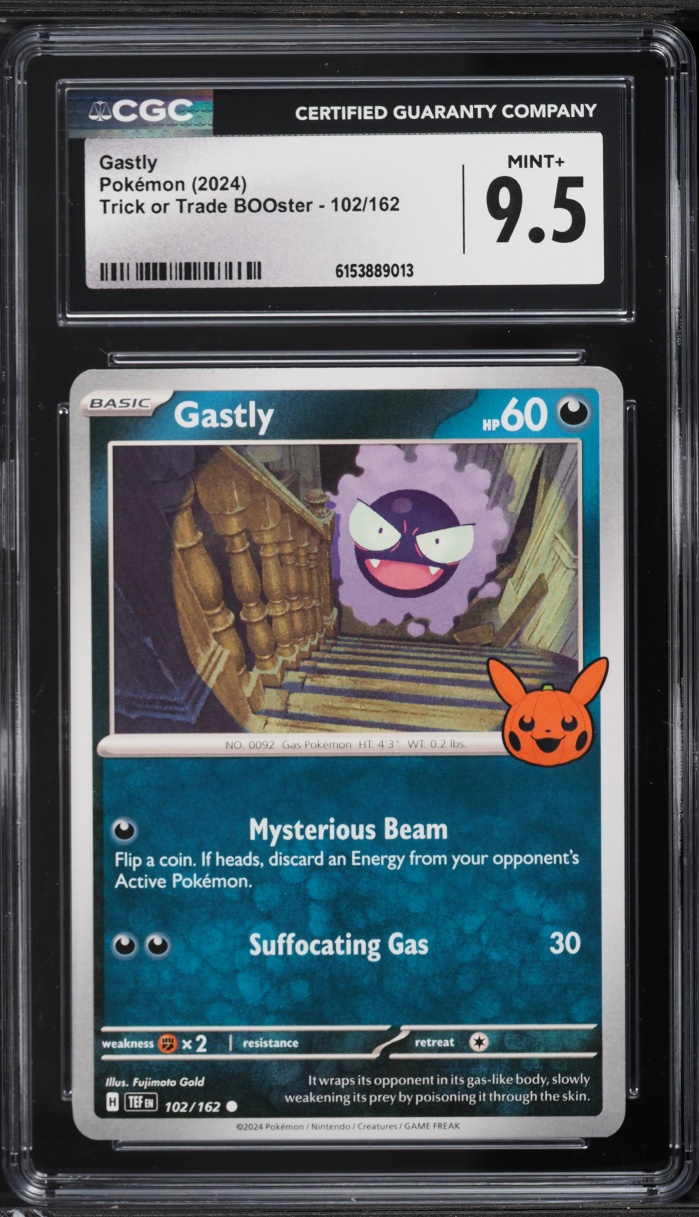 2024 Pokemon Scarlet & Violet Temporal Forces Trick Or Trade Gastly #102 CGC 9.5 MINT+