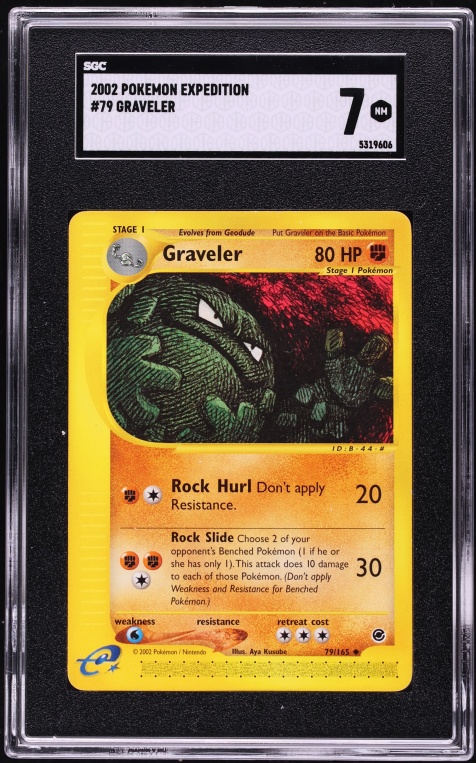 2002 Pokemon Expedition Graveler #79 SGC 7 NRMT