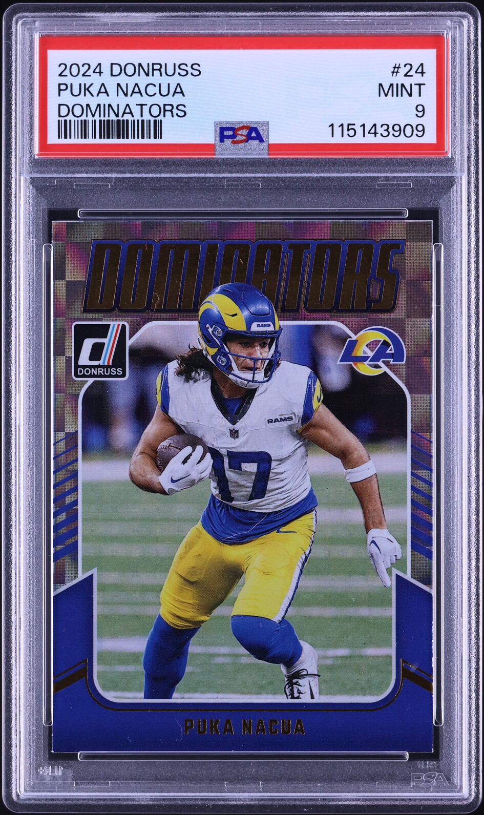 2024 Donruss Dominators Puka Nacua #24 PSA 9 MINT