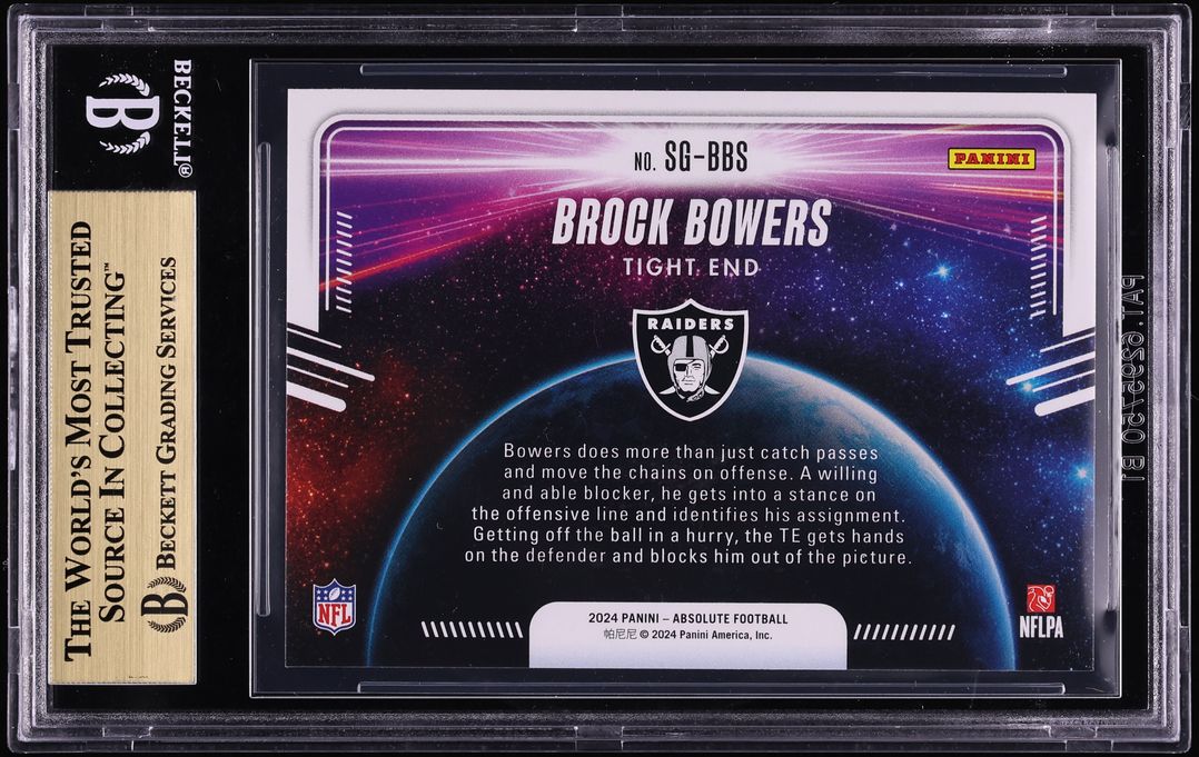 2024 Absolute Star Gazing Brock Bowers ROOKIE #SG-BBS BGS 9.5 GEM MINT