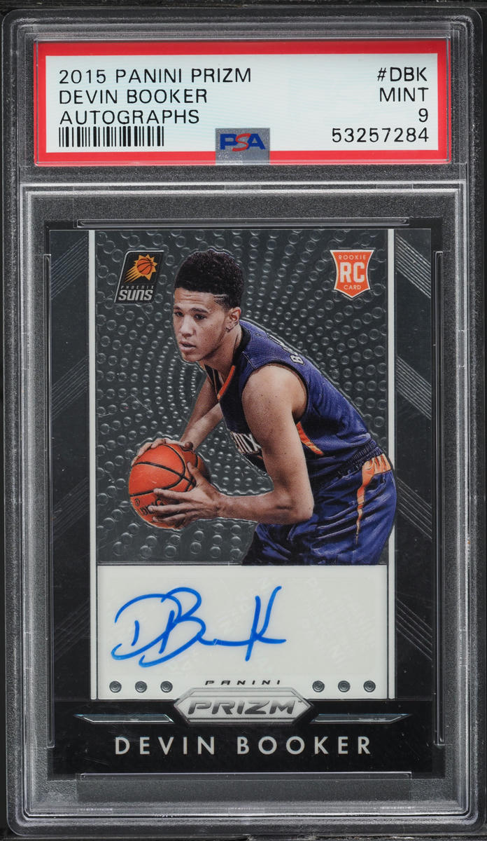2015 Panini Prizm Devin Booker ROOKIE AUTO #P-DBK PSA 9 MINT