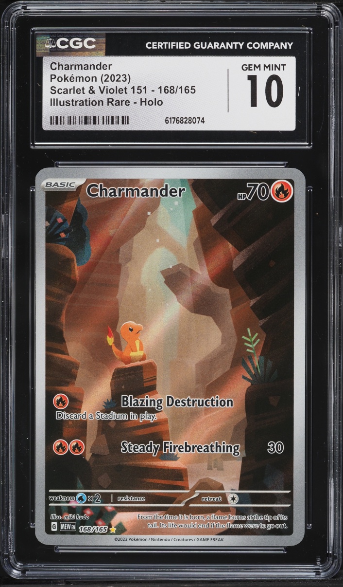 2023 Pokemon Scarlet & Violet 151 IR Charmander #168 CGC 10 GEM MINT