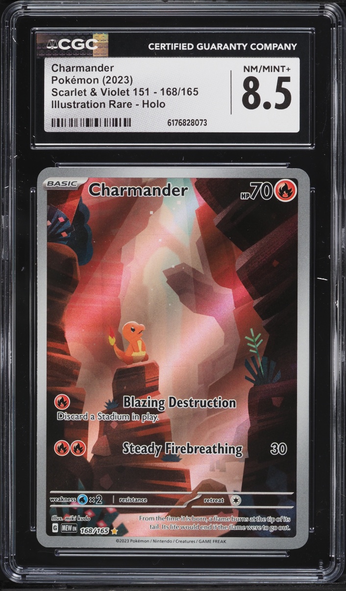 2023 Pokemon Scarlet & Violet 151 IR Charmander #168 CGC 8.5 NM-MT+