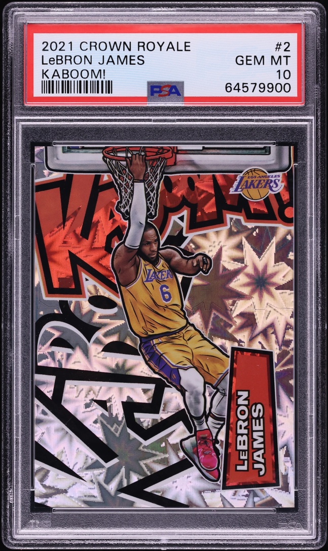 2021 Crown Royale Kaboom! LeBron James #2 PSA 10 GEM MINT