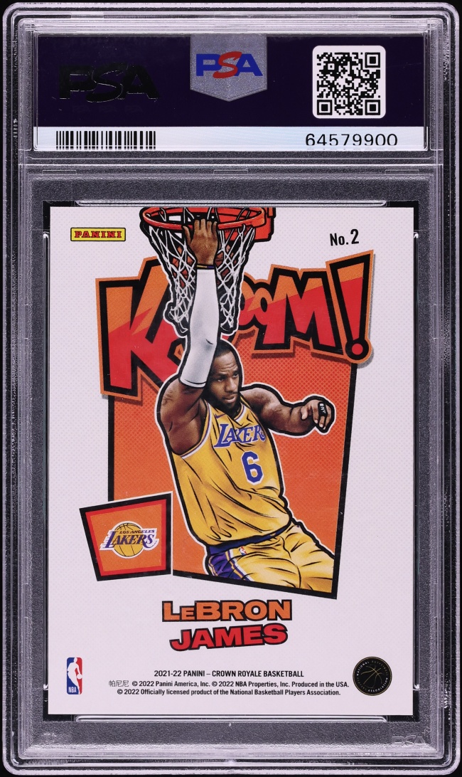 2021 Crown Royale Kaboom! LeBron James #2 PSA 10 GEM MINT - Photo 2