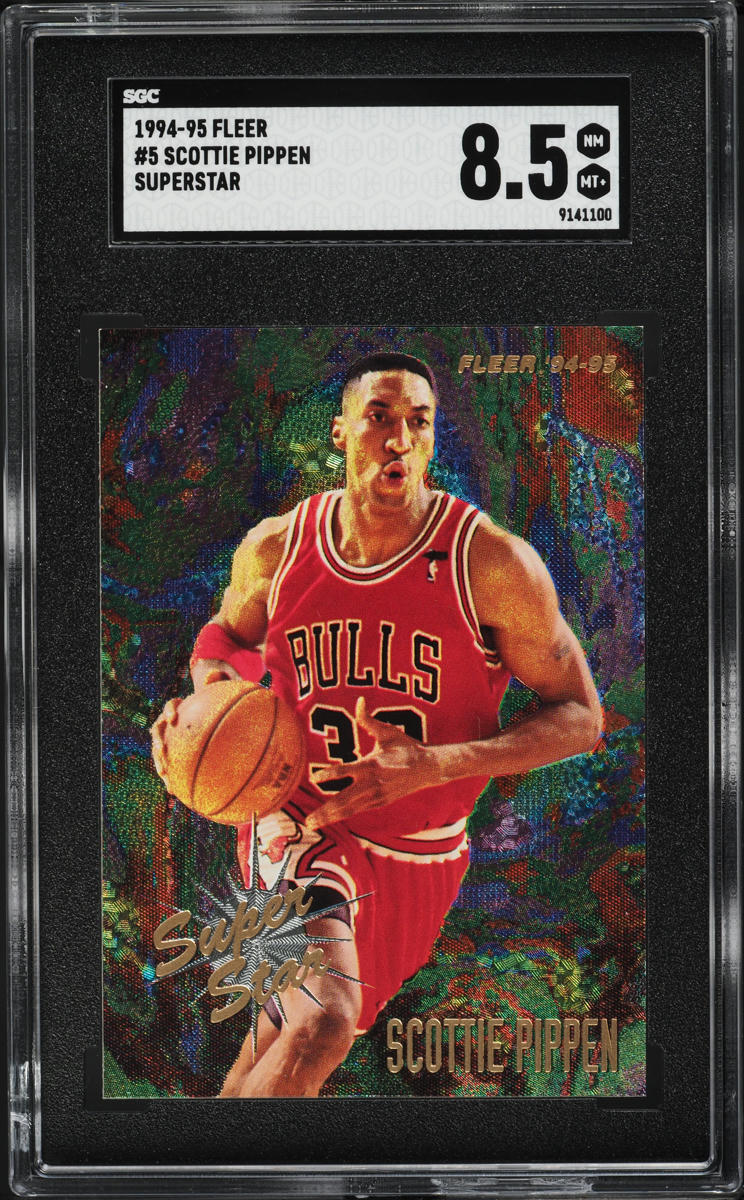 1994 Fleer Superstar Scottie Pippen #5 SGC 8.5 NM-MT+