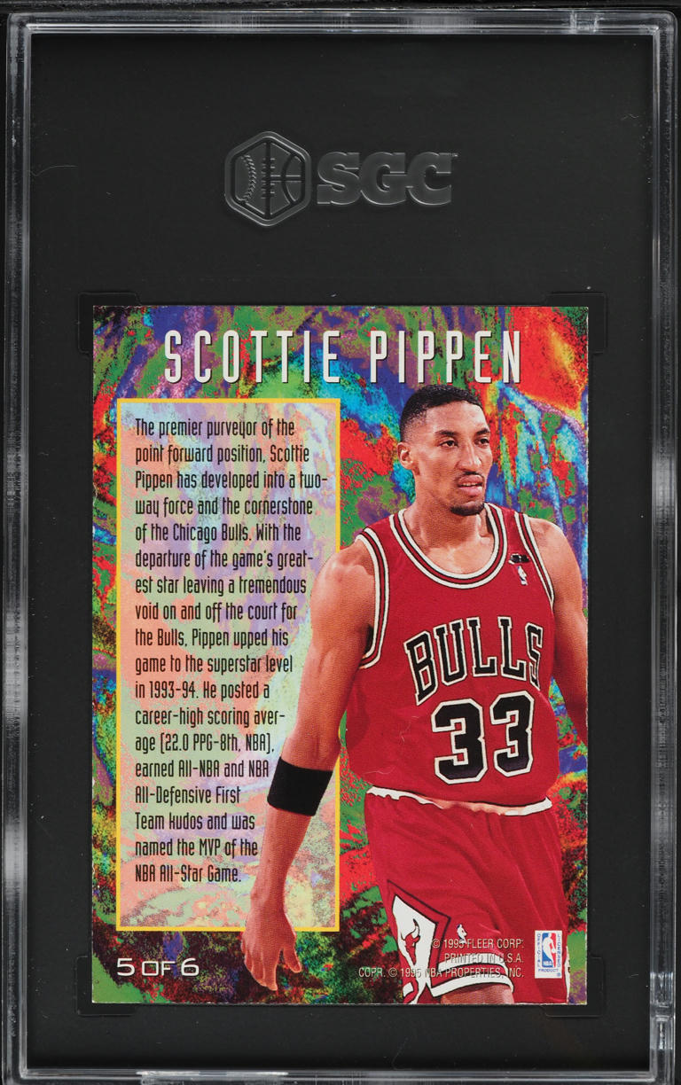 1994 Fleer Superstar Scottie Pippen #5 SGC 8.5 NM-MT+