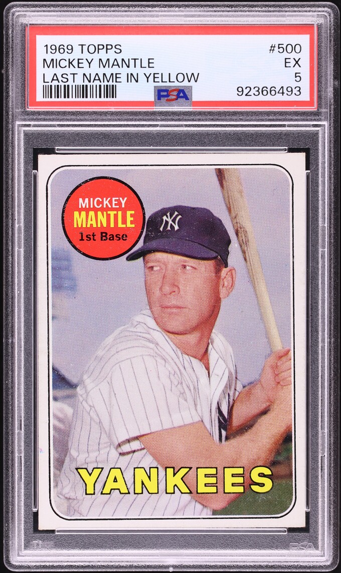 1969 Topps Mickey Mantle #500 PSA 5 EX