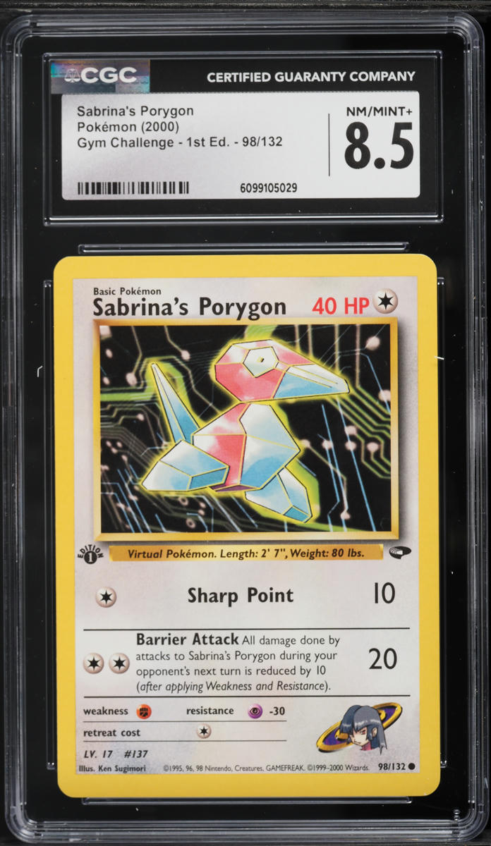 2000 Pokemon Gym Challenge 1st Edition Sabrina's Porygon #98 CGC 8.5 NM-MT+