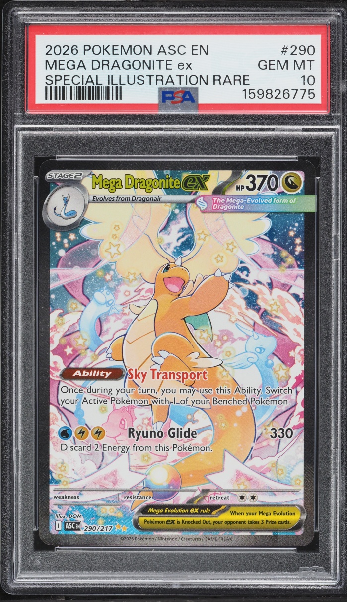 2026 Pokemon Mega Evolution Ascended Heroes SIR Mega Dragonite ex #290 PSA 10 GEM MINT