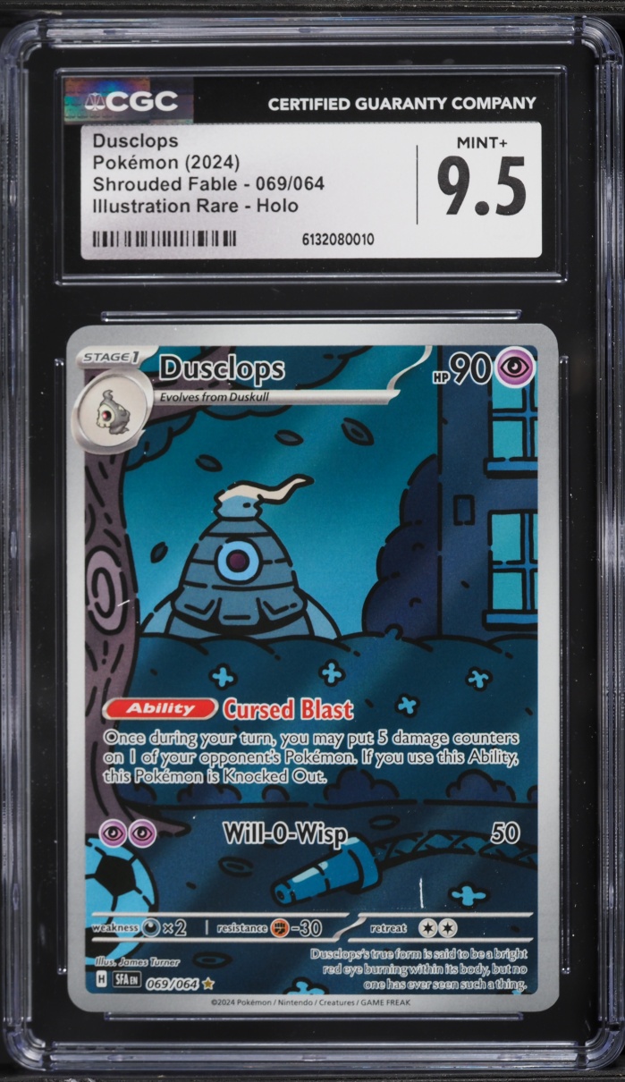 2024 Pokemon Scarlet & Violet Shrouded Fable IR Dusclops #69 CGC 9.5 MINT+